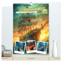 Piratenschiffe (hochwertiger Premium Wandkalender 2024 DIN A2 hoch), Kunstdruck in Hochglanz