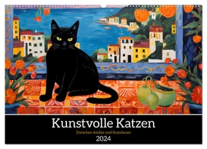 HollywayArt, HollywayArt. Kunstvolle Katzen (Wandkalender 2024 DIN A2 quer), CALVENDO Monatskalender - Kalender mit kunstvoll gestalteten Katzen. Calvendo, 2023.