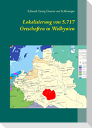 Lokalisierung von 5.717 Ortschaften in Wolhynien