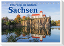 Unterwegs im schönen Sachsen (Tischkalender 2025 DIN A5 quer), CALVENDO Monatskalender