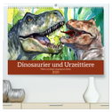 Dinosaurier und Urzeittiere - Wesen aus längst vergangenen Zeiten (hochwertiger Premium Wandkalender 2025 DIN A2 quer), Kunstdruck in Hochglanz