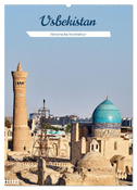 Usbekistan - Historische Architektur (Wandkalender 2024 DIN A2 hoch), CALVENDO Monatskalender
