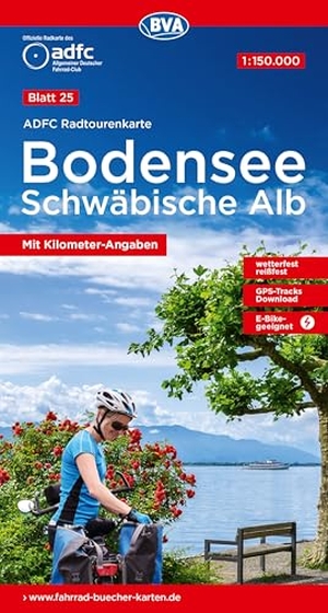 Allgemeiner Deutscher Fahrrad-Club e. V. / BVA BikeMedia GmbH (Hrsg.). BVA ADFC Radtourenkarte Bodensee Schwäbische Alb 1:150.000 - reiß- und wetterfest, E-Bike geeignet, GPS-Tracks Download, mit Kilometer-Angaben. BVA Bielefelder Verlag, 2025.