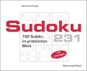 Krüger, Eberhard. Sudokublock 231 (5 Exemplare à 2,99 EUR) - 192 Sudoku im praktischen Block. Bassermann, Edition, 2025.