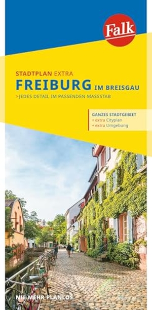 Falk Stadtplan Extra Freiburg 1:17.500 - mit Ortsteilen von Bad Krozingen, Bötzingen, Denzlingen, Gottenheim, Gundelfingen, Kirchzarten, March, Merdingen, Schallstadt, Umkirch. Mairdumont, 2023.