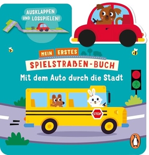 Mein erstes Spielstraßen-Buch - Mit dem Auto durch die Stadt - Pappbilderbuch ab 2 Jahren mit Holz-Fahrzeug und Ausklapp-Straße. Penguin junior, 2026.