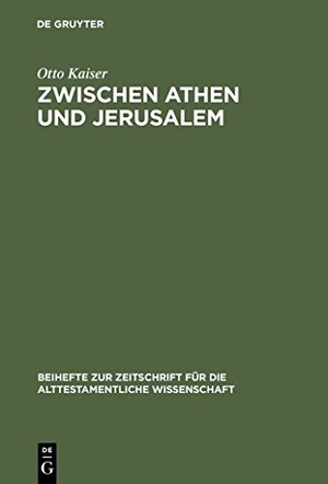 Kaiser, Otto. Zwischen Athen und Jerusalem - Studien zur griechischen und biblischen Theologie, ihrer Eigenart und ihrem Verhältnis. De Gruyter, 2003.
