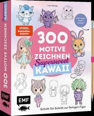 Herzog, Lise. 300 Motive zeichnen - Supersweet Kawaii - Schritt für Schritt zur fertigen Figur: Personen, Tiere und Chibis malen | Stift dabei - Gleich loslegen!. Edition Michael Fischer, 2026.
