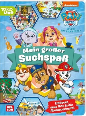 PAW Patrol Pappbilderbuch: Mein großer Suchspaß - Wimmelbuch ab 3 Jahren | Interaktives Suchbuch mit Marshall, Rubble, Zuma, Chase, Rocky und Skye. Nelson Verlag, 2022.