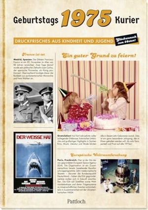 Wielandt, Ute. 1975 - Geburtstagskurier - Druckfrisches aus Kindheit und Jugend | Zum 50. Geburtstag. Pattloch Geschenkbuch, 2024.