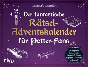 Shacklebolt, Millicent. Der fantastische Rätsel-Adventskalender für Potter-Fans - 24 magische Türchen voller Rätselspaß, Bastelaufgaben, Knobeleien und mehr! | Tolles Geschenk für¿Harry-Potter-Fans. riva Verlag, 2026.