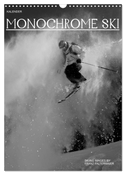 Monochrome Ski (Wandkalender 2025 DIN A3 hoch), CALVENDO Monatskalender