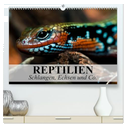 Reptilien Schlangen, Echsen und Co. (hochwertiger Premium Wandkalender 2025 DIN A2 quer), Kunstdruck in Hochglanz