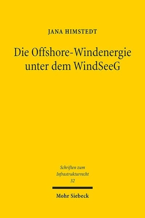 Himstedt, Jana. Die Offshore-Windenergie unter dem WindSeeG - Struktur und Perspektiven des zentralen Modells. Mohr Siebeck GmbH & Co. K, 2024.