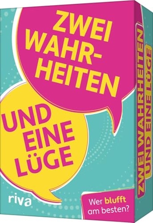 Hegemann, Emma. Zwei Wahrheiten und eine Lüge - Wer blufft am besten? | Lustiges Partyspiel für Erwachsene und Jugendliche. Ideal zum Kennenlernen und Spaß haben. Geschenk zu Geburtstag, Weihnachten. riva Verlag, 2026.