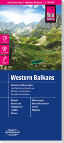 Reise Know-How Landkarte Westliche Balkanregion / Western Balkans (1:725.000)