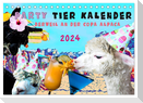 Party Tier Kalender (Tischkalender 2024 DIN A5 quer), CALVENDO Monatskalender