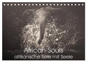 African Souls - afrikanische Tiere mit Seele (Tischkalender 2025 DIN A5 quer), CALVENDO Monatskalender