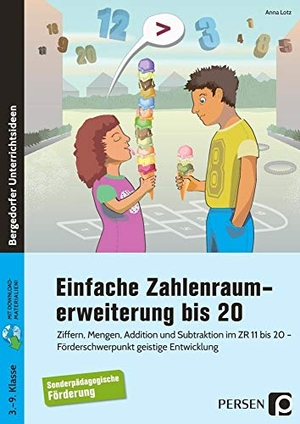 Lotz, Anna. Einfache Zahlenraumerweiterung bis 20 - Ziffern, Mengen, Addition und Subtraktion im ZR 11 bis 20 - Förderschwerpunkt geistige Entwicklung (3. bis 9. Klasse). Persen Verlag i.d. AAP, 2020.