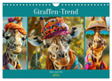 Giraffen-Trend. Hals und Stil (Wandkalender 2025 DIN A4 quer), CALVENDO Monatskalender