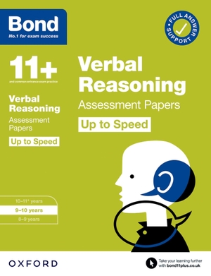 Down, Frances. Bond 11+ Verbal Reasoning Up to Speed Assessment Papers with Answer Support 9-10 Years (for GL Assessment & other 11 plus exams). Oxford University Press, 2022.