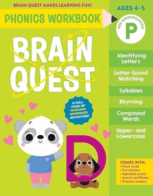 Workman Publishing. Brain Quest Phonics Workbook: Pre-Kindergarten. Workman Publishing, 2025.