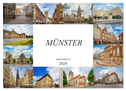 Münster Impressionen (Wandkalender 2024 DIN A2 quer), CALVENDO Monatskalender