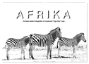 AFRIKA - Schwarz-weiss Fotografien im modernen "High Key" Look (Wandkalender 2024 DIN A2 quer), CALVENDO Monatskalender