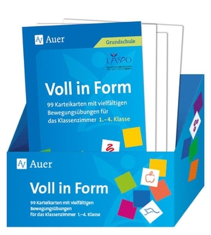 Laspo (Hrsg.). Voll in Form - Materialbox - 99 Karteikarten mit vielfältigen Bewegungsübungen für das Klassenzimmer - 1.-4. Klasse. Auer Verlag i.d.AAP LW, 2016.