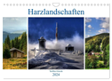 Harz Landschaften (Wandkalender 2024 DIN A4 quer), CALVENDO Monatskalender