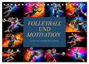 Volleyball und Motivation (Tischkalender 2024 DIN A5 quer), CALVENDO Monatskalender