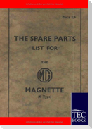 Spare Parts Lists for the MG Magnette