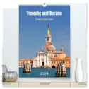 Venedig und Burano. Impressionen (hochwertiger Premium Wandkalender 2024 DIN A2 hoch), Kunstdruck in Hochglanz