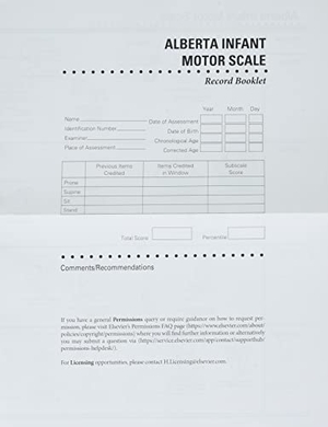 Piper, Martha / Johanna Darrah. Alberta Infant Motor Scale Score Sheets (Aims) - Package of 50 Score Sheets. Elsevier Health Sciences, 2021.