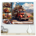 Steampunk Feuerwehr (hochwertiger Premium Wandkalender 2024 DIN A2 quer), Kunstdruck in Hochglanz