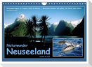 Naturwunder Neuseeland - in Bild und Text (Wandkalender 2025 DIN A4 quer), CALVENDO Monatskalender