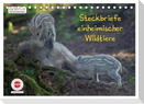 GEOclick Lernkalender: Steckbriefe einheimischer Wildtiere (Tischkalender 2024 DIN A5 quer), CALVENDO Monatskalender