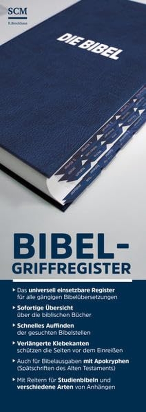 Bibel-Griffregister blau. SCM Brockhaus, R., 2017.