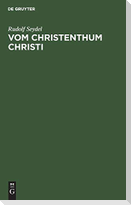 Vom Christenthum Christi