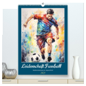 Leidenschaft Fussball. Stadionstimmung im Aquarellstil (hochwertiger Premium Wandkalender 2025 DIN A2 hoch), Kunstdruck in Hochglanz