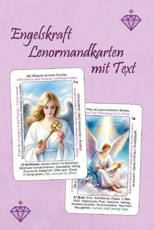 Schulze, Angelina. Engelskraft Lenormandkarten mit Text. Schulze, Angelina, 2024.