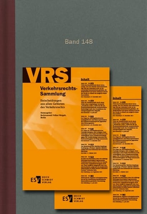 Erich Schmidt Verlag GmbH & Co. KG (Hrsg.). Verkehrsrechts-Sammlung (VRS) Band 148 - Entscheidungen aus allen Gebieten des Verkehrsrechts. Schmidt, Erich Verlag, 2025.