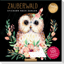 Stickern nach Zahlen Zauberwald