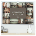Metropole Chicago (hochwertiger Premium Wandkalender 2024 DIN A2 quer), Kunstdruck in Hochglanz