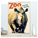Zoo Vintage-Poster (hochwertiger Premium Wandkalender 2025 DIN A2 hoch), Kunstdruck in Hochglanz