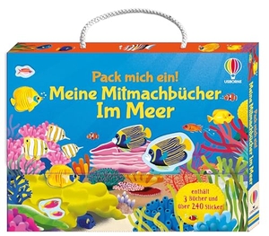 Watson, Hannah / Kirsteen Robson. Pack mich ein! Meine Mitmachbücher: Im Meer - Koffer mit drei Mitmachbüchern zum Thema Meer - ausmalen, suchen und stickern - mit über 240 Stickern - für Kinder ab 3 Jahren. Usborne Verlag, 2026.