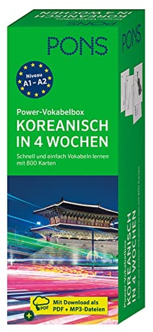 PONS Power-Vokabelbox Koreanisch in 4 Wochen - Schnell und einfach Vokabeln lernen mit 800 Karten. Pons Langenscheidt GmbH, 2023.