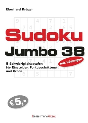 Krüger, Eberhard. Sudokujumbo 38 - 5 Schwierigkeitsstufen - für Einsteiger, Fortgeschrittene und Profis. Bassermann, Edition, 2024.