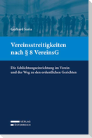 Vereinsstreitigkeiten nach § 8 VereinsG