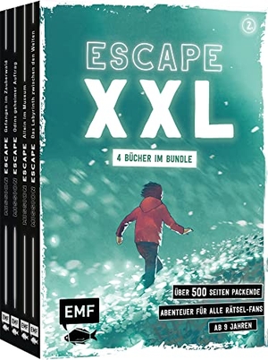 Varennes-Schmitt, Arnaud / Lylian et al. Escape XXL - über 500 Seiten packende Abenteuer für alle Rätsel-Fans ab 9 Jahren (Band 2) - 4 Bücher im Bundle: Escape Games für 1 oder mehrere Spieler*innen - mit ausklappbaren Karten. Edition Michael Fischer, 2023.